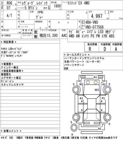 SUBARU LEVORG LAYBAC