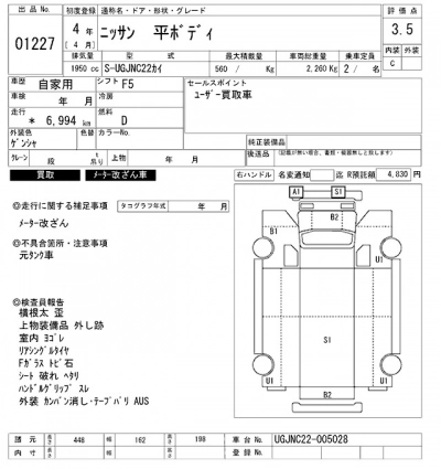 NISSAN VANETTE TRUCK