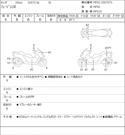 Honda FUSION лот № 8504 оценка 4  с аукциона в Японии 0