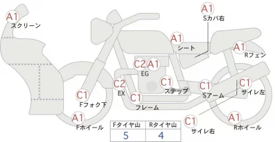 Honda Gold Wing Tour лот № 00014 оценка 4  с аукциона в Японии 0