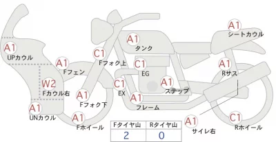 Kawasaki Ninja 400R лот № 02138 оценка 4  с аукциона в Японии 0