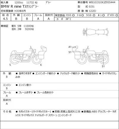 BMW  R NINE T SCRAMBLER лот № 5506 оценка 4.5  с аукциона в Японии 0