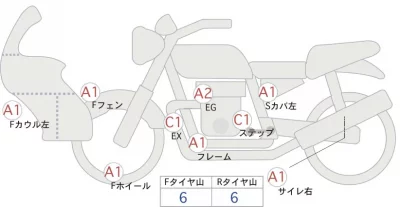 Yamaha WR250F лот № 00004 оценка 4  с аукциона в Японии 0