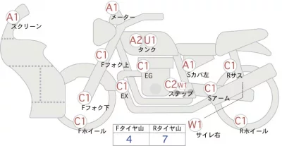 Honda CBR400R ABS лот № 04307 оценка 4  с аукциона в Японии 0