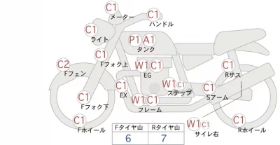 Yamaha SR400-1 лот № 04316 оценка 4  с аукциона в Японии 0