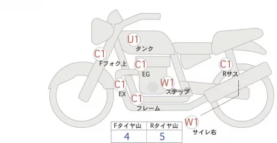 Yamaha BOLT лот № 00386 оценка 4  с аукциона в Японии 0