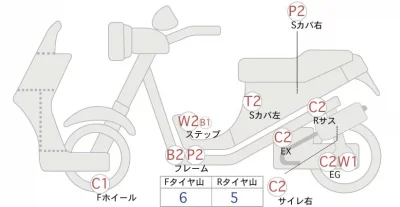 Honda PS250 лот № 00256 оценка 4  с аукциона в Японии 0