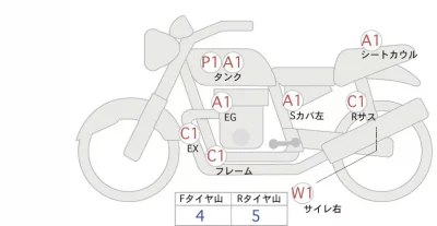 Honda GB350 лот № 00380 оценка 4  с аукциона в Японии 0