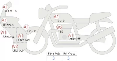 Yamaha YZF-R25 лот № 04411 оценка 4  с аукциона в Японии 0