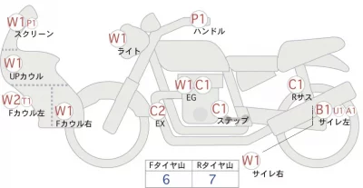 Honda VTR1000F лот № 00173 оценка 4  с аукциона в Японии 0