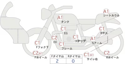 Suzuki SV650X ABS лот № 02207 оценка 4  с аукциона в Японии 0