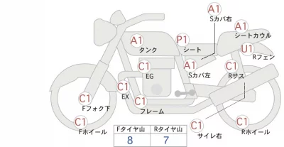 Yamaha SR400-1 лот № 04376 оценка 4  с аукциона в Японии 0