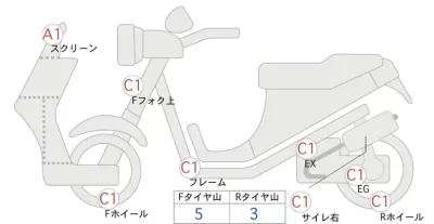 Yamaha XMAX лот № 04128 оценка 4  с аукциона в Японии 0