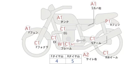 Yamaha DRAGSTAR400 лот № 00354 оценка 4  с аукциона в Японии 0
