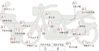 Kawasaki ZX-12R лот № 04307 оценка 4  с аукциона в Японии 0