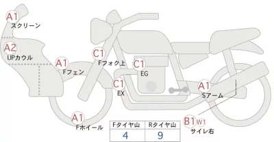 Honda VTR250F лот № 00181 оценка 4  с аукциона в Японии 0
