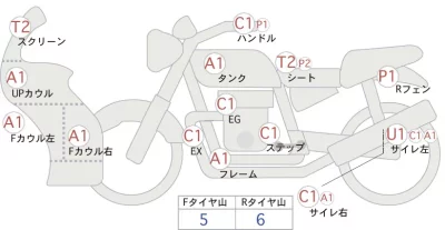 Kawasaki ZZR1100 лот № 00253 оценка 4  с аукциона в Японии 0