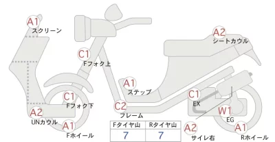 Suzuki SKYWAVE 250M лот № 00025 оценка 4  с аукциона в Японии 0