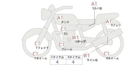 Yamaha DRAGSTAR400 лот № 00049 оценка 4  с аукциона в Японии 0