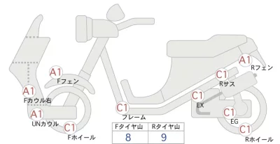 Suzuki BURGMAN200 лот № 04027 оценка 4  с аукциона в Японии 0