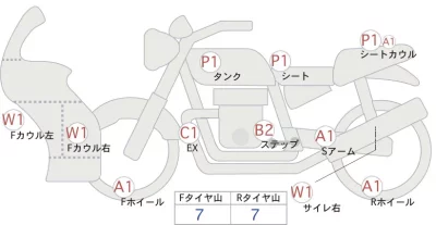 Yamaha YZF-R25 ABS лот № 04074 оценка 4  с аукциона в Японии 0