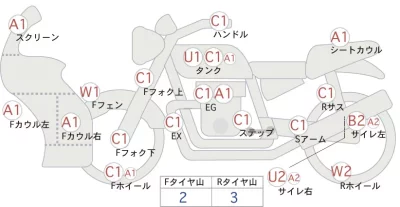Honda VTR1000SP лот № 02218 оценка 4  с аукциона в Японии 0