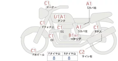 Honda VT400S лот № 02128 оценка 4  с аукциона в Японии 0