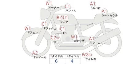 Honda VTR250 лот № 04059 оценка 4  с аукциона в Японии 0