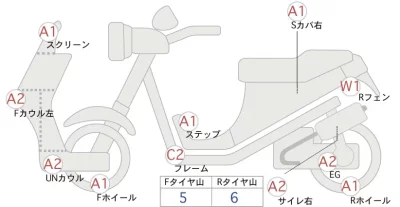 Suzuki GEMMA250 лот № 00239 оценка 4  с аукциона в Японии 0