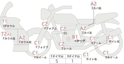 Yamaha TZR250-1 лот № 00209 оценка 4  с аукциона в Японии 0