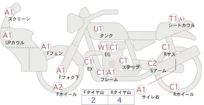 Kawasaki ZRX1200S лот № 02219 оценка 4  с аукциона в Японии 0