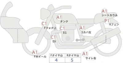 Suzuki SV650X ABS лот № 00377 оценка 4  с аукциона в Японии 0