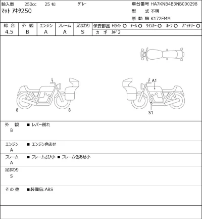 Other MAT A YELLOW MANY 250 лот № 7524 оценка 4.5  с аукциона в Японии 0