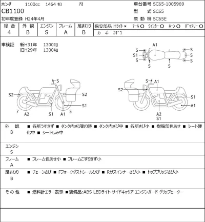Honda CB1100 лот № 8040 оценка 4  с аукциона в Японии 0