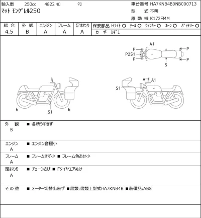 Other MAT MON GRAY RU250 лот № 8050 оценка 4.5  с аукциона в Японии 0
