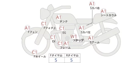 Yamaha DRAGSTAR400 лот № 00493 оценка 4  с аукциона в Японии 0