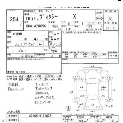 Toyota VOXY  с аукциона в Японии