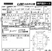 Fiat 500 лот № 1832 оценка 3.5  с аукциона в Японии 4