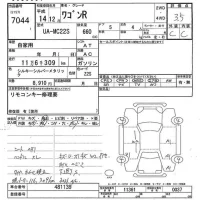 Suzuki WAGON R лот № 7044 оценка 3.5  с аукциона в Японии 9