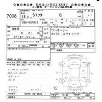 Toyota SIENTA лот № 7008 оценка 3.5  с аукциона в Японии 8