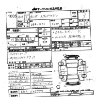 Honda STEP WAGON лот № 1005 оценка 3  с аукциона в Японии 7