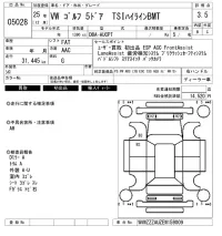 Volkswagen GOLF лот № 5028 оценка 3.5  с аукциона в Японии 6