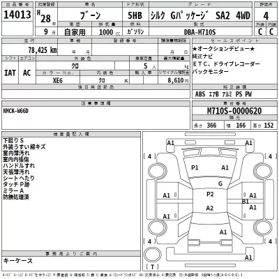 Daihatsu Boon  с аукциона в Японии