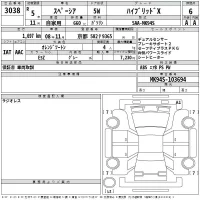 Suzuki SPACIA лот № 3038 оценка 6  с аукциона в Японии 2