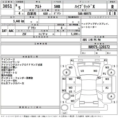 Suzuki ALTO  с аукциона в Японии
