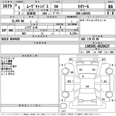 Daihatsu MOVE CANBUS  с аукциона в Японии