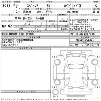 Suzuki SPACIA лот № 3099 оценка S  с аукциона в Японии 2