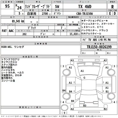Toyota LAND CRUISER PRADO  с аукциона в Японии
