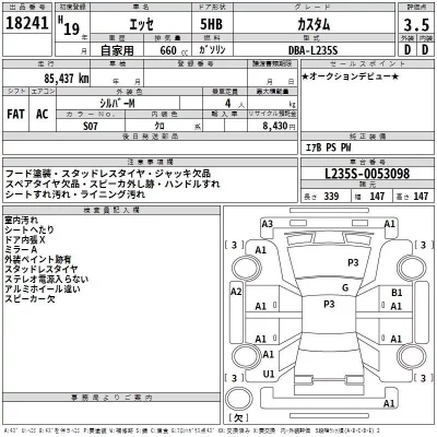 Daihatsu Esse  с аукциона в Японии