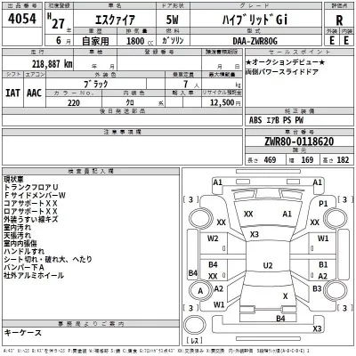 Toyota ESQUIRE  с аукциона в Японии